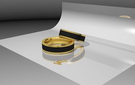 Trauringe in Weissgold mit Carbon