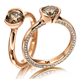 Rotgold Diamantringe