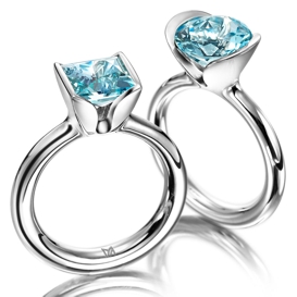 Ringe mit Aquamarin